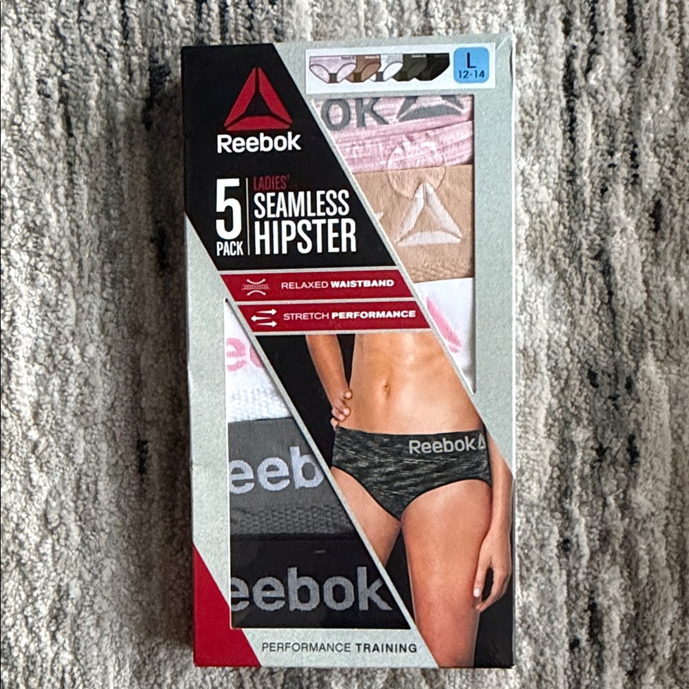 Reebok 5-pack Women’s Seamless Hipster Underwear Panties Size Large